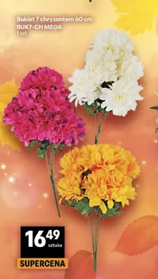 Bukiet 7 chryzantem 60 cm BUK7-CH Mega promocja w Delikatesy Centrum