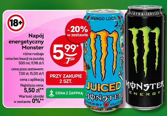 Napój energetyczny Monster Mango Loco promocja w Żabka