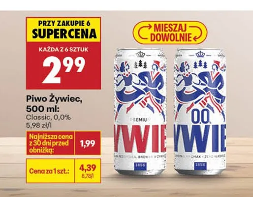 Piwo Classic 500 ml promocja w Biedronka