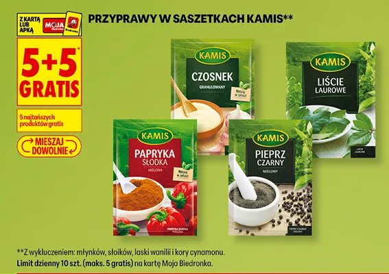 Przyprawy w saszetkach promocja w Biedronka