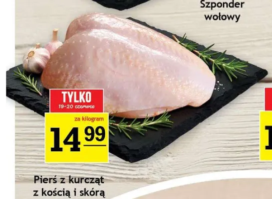 Pierś z kurcząt z kością i skórą promocja w Gram Market