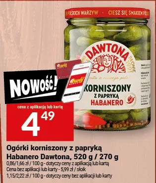 Ogórki korniszon z papryka habanero promocja w Twój Market