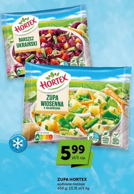 Zupa wiosenna 9-składnikowa mrożona Hortex promocja w Groszek