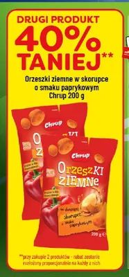 Orzeszki ziemne w skorupce o smaku paprykowym Chrup promocja w POLOmarket