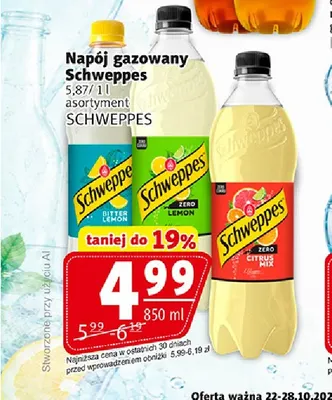 Napój gazowany Schweppes promocja w Prim Market