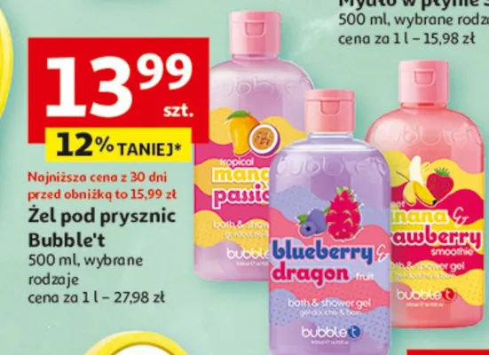 Żel pod prysznic Bubble't promocja w Auchan