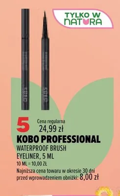 Eyeliner Kobo Professional Waterproof Brush Eyeliner promocja w Drogerie Natura
