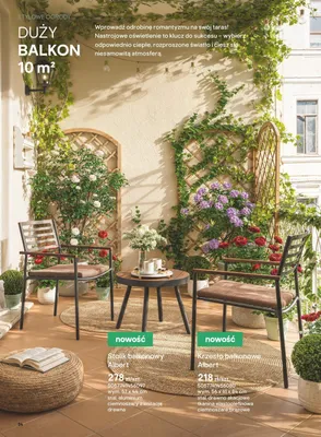 Stolik balkonowy Albert aluminium ciemnoszary z imitacją drewna promocja w Castorama