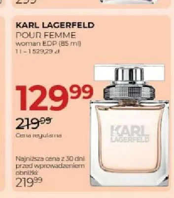 Woda perfumowana Karl Lagerfeld Pour Femme promocja w Drogerie Jawa