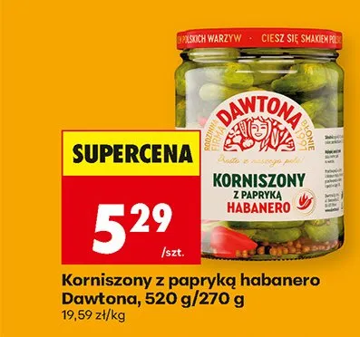 Korniszony z papryką habanero promocja w Biedronka