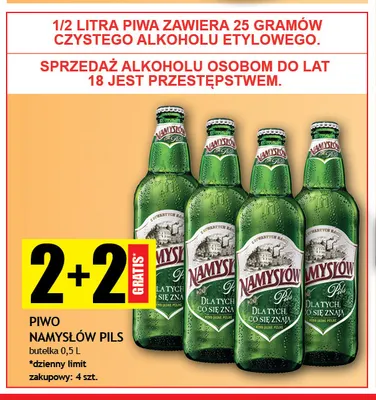 Piwo Namysłów Pils promocja w Gram Market