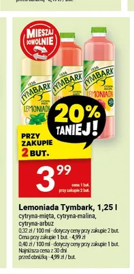 Lemoniada Tymbark cytryna-arbuz promocja w Twój Market