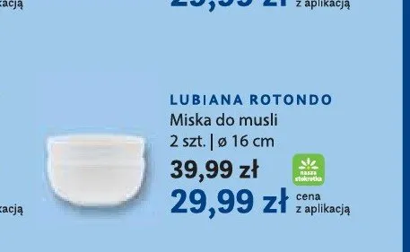 Miska do musli Lubiana Rotondo 2-pak ø 16 cm promocja w Stokrotka