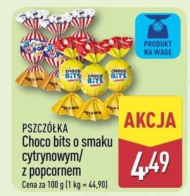 Choco bits o smaku cytrynowym z popcornem promocja w Aldi