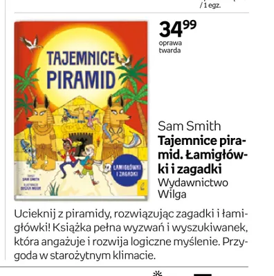 Książka Tajemnice piramid. Łamigłówki i zagadki promocja w Empik
