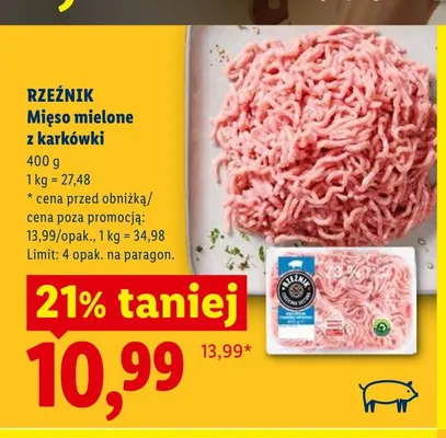 Mięso mielone z karkówki Rzeźnik promocja w Lidl