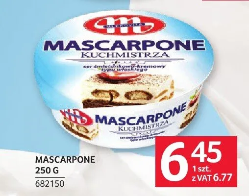 Ser Mascarpone Kuchmistrza Mlekpol promocja w Selgros