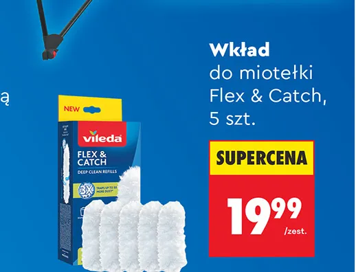Wkład do miotełki Vileda Flex & Catch 5-pak promocja w Biedronka