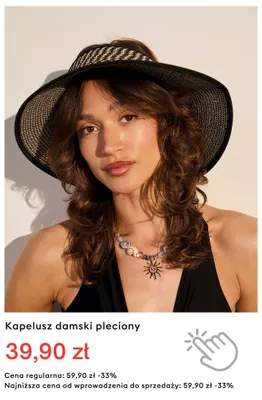 Kapelusz damski pleciony promocja w Medicine
