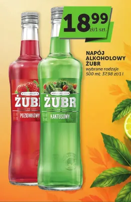 Napój alkoholowy Żubr poziomkowy promocja w ABC