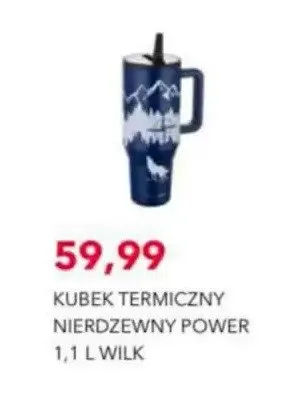 Kubek termiczny nierdzewny Power Wilk 1,1 l promocja w Nela