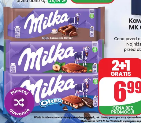Czekolada Milka Bubbly Cappuccino promocja w Dino