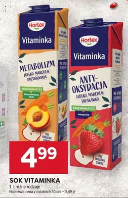 Sok Vitaminka Metabolizm brzoskwinia promocja w Stokrotka