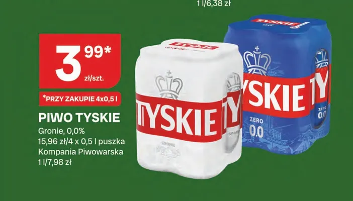 Piwo bezalkoholowe Tyskie promocja w Chorten