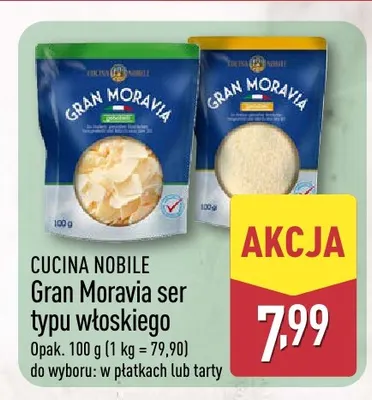 Gran Moravia ser typu włoskiego w płatkach Cucina Nobile promocja w Aldi