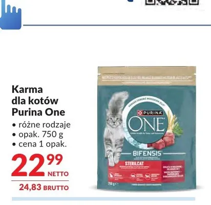 Karma dla kotów Purina One Bifensis Sterilcat promocja w Makro
