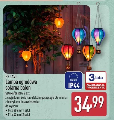 Lampa ogrodowa solarna balon promocja w Aldi