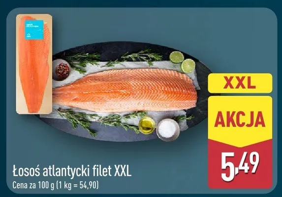 Łosoś atlantycki filet XXL promocja w Aldi