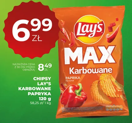 Chipsy Lay's MAX Karbowane Papryka promocja w Duży Ben