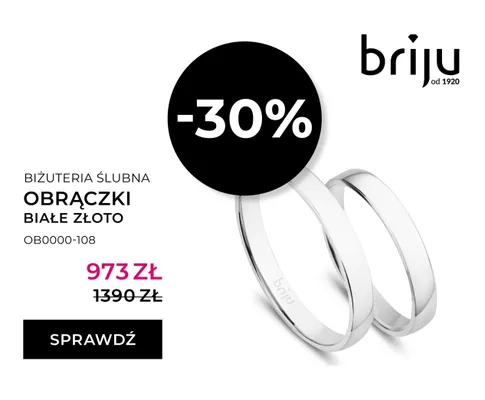 Obrączki ślubne białe złoto promocja w Briju