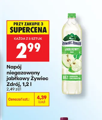 Napój niegazowany jabłkowy Żywiec Zdrój promocja w Biedronka