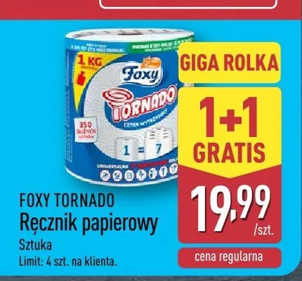 Ręcznik papierowy TORNADO promocja w Aldi