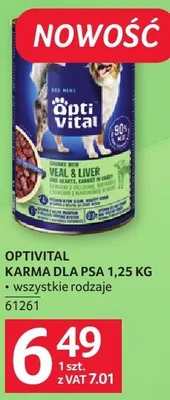 Karma dla psa Optivital 1.25 kg promocja w Selgros