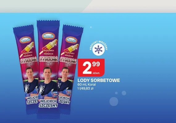 Lody sorbetowe Koral promocja w Chorten