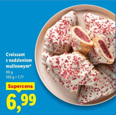 Croissant z nadzieniem malinowym promocja w Lidl