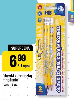 Ołówki z tabliczką mnożenia Astra promocja w POLOmarket