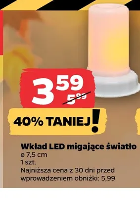 Wkład LED migające światło ø 7,5 cm promocja w Netto