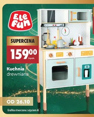 Kuchnia drewniana Elefun promocja w Biedronka
