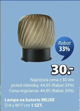 Lampa na baterie Mejse promocja w Jysk