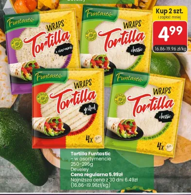 Tortilla Wraps Funtastic z ziarnami promocja w Market Point