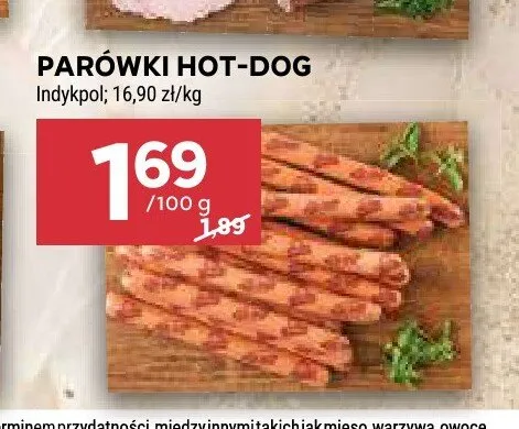 Parówki hot-dog Indykpol promocja w Stokrotka