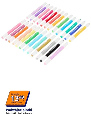 Podwójne pisaki Twin Markers 24-pak promocja w Action