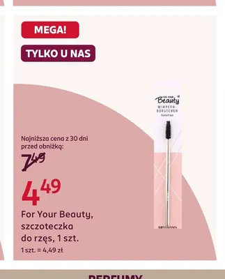 Szczoteczka do rzęs For Your Beauty promocja w Rossmann