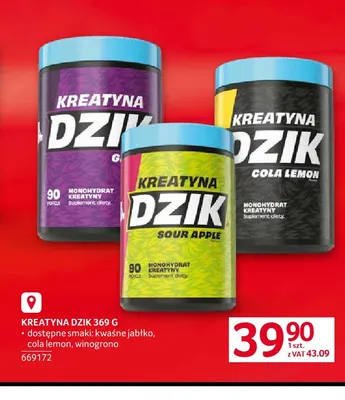 Kreatyna Dzik cola lemon promocja w Selgros