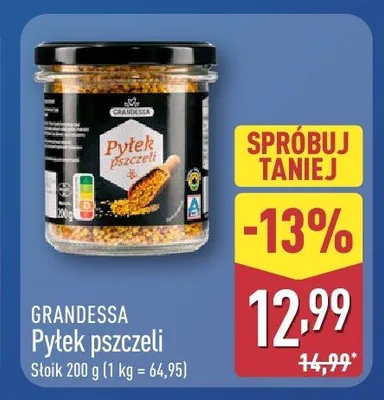 Pyłek pszczeli Grandessa promocja w Aldi