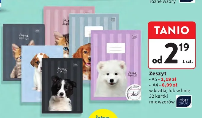 Zeszyt A4 Interdruk promocja w Intermarche